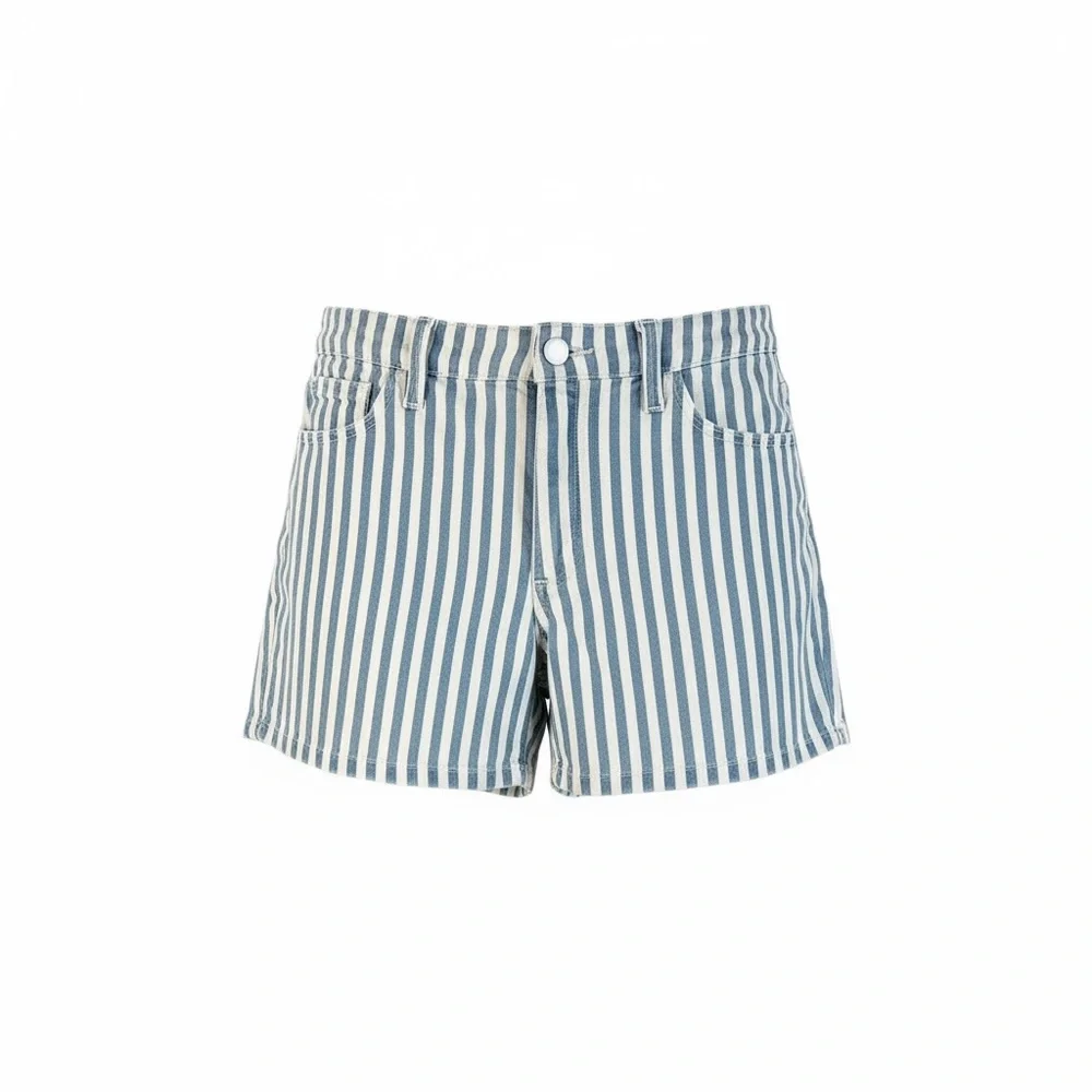 Universal Thread Vintage 90s Blue and White Striped Denim Shorts Sz. 12/31R - Picture 2 of 5